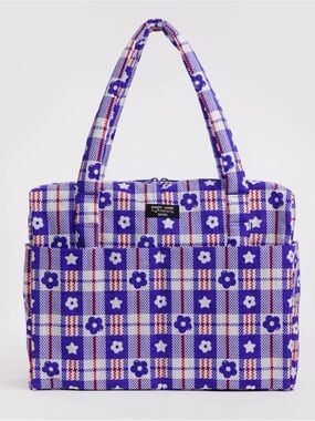 BAGGU x SANDY LIANG Cloud Carry On in Market Plaid Blue